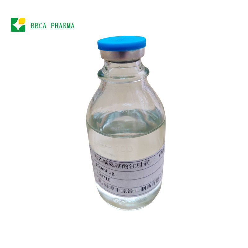 Injection liquide sans couleur stérile du paracétamol 100ml